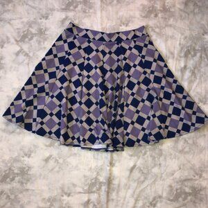Lord and Taylor Circle Plaid Skirt